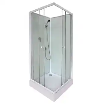 Castorama Kabina prysznicowa kwadratowa arkell 80 cm z tylnymi ściankami i niskim brodzikiem oferta