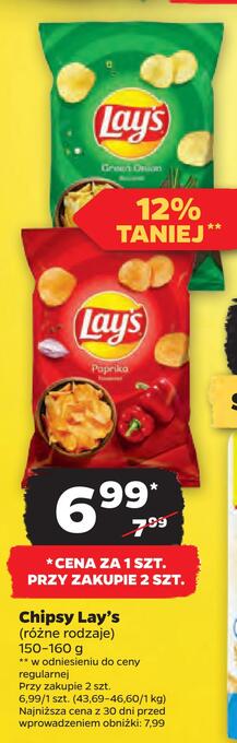 Netto Chipsy lay's oferta