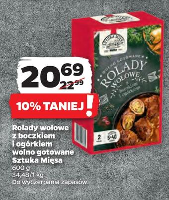Netto Rolady wołowe z boczkiem i ogórkiem wolno gotowane sztuka mięsa oferta