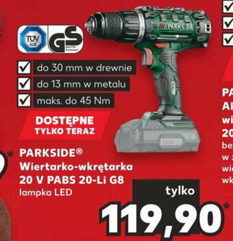 Kaufland PARKSIDE Wiertarko-wkrętarka 20 V PABS 20-Li G8 oferta
