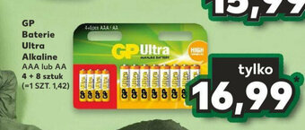 Kaufland GP Baterie Ultra Alkaline AAA lub AA 4 + 8 sztuk oferta