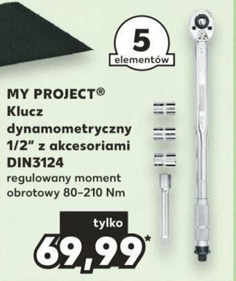 Kaufland MY PROJECT Klucz dynamometryczny 1/2" z akcesoriami DIN3124 oferta