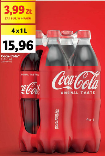 Lidl Coca-Cola 4 x 1 L oferta