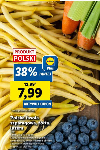 Lidl Polska fasola szparagowa żółta 1kg oferta