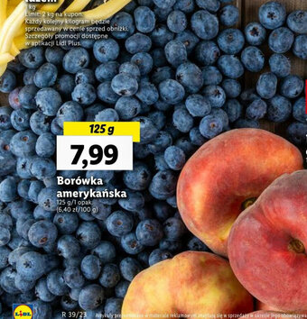Lidl Borówka amerykańska 125g oferta