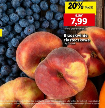 Lidl Brzoskwinie ciasteczkowe 1 kg oferta
