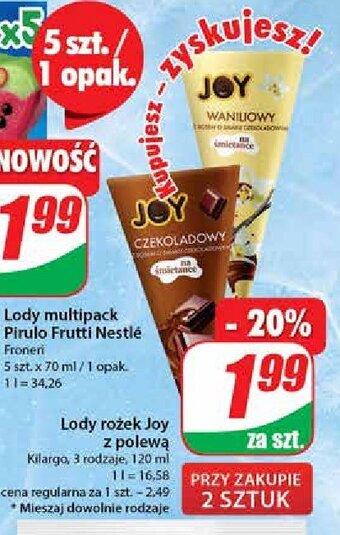 Dino Lody rożek waniliowo czekoladowe oferta