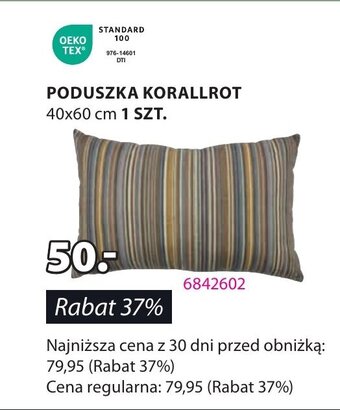 JYSK PODUSZKA KORALLROT 40x60 cm oferta