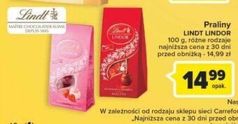 Carrefour Market Praliny Lindt LINDOR 100g oferta