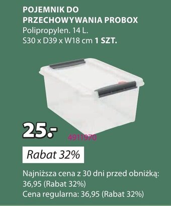 JYSK POJEMNIK DO PRZECHOWYWANIA PROBOX 14 L oferta