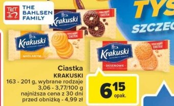 Carrefour Market THE BAHLSEN FAMILY Ciastka KRAKUSKI 163-201g oferta