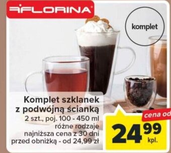 Carrefour Market FLORINA Komplet szklanek z podwójną ścianką 2szt. oferta