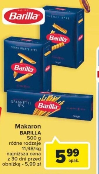 Carrefour Market Makaron BARILLA 500g oferta