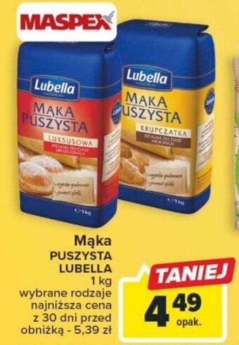Carrefour Market MASPEX Mąka PUSZYSTA LUBELLA 1 kg oferta