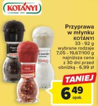 Carrefour Market Przyprawa w młynku KOTÁNYI 33-92g oferta