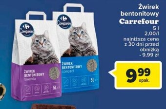 Carrefour Market Żwirek bentonitowy Carrefour 5l oferta
