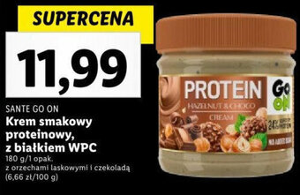 Lidl SANTE GO ON Krem smakowy proteinowy, z białkiem WPC 180g oferta