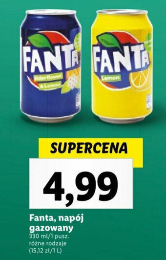 Lidl Fanta, napój gazowany 330 ml oferta