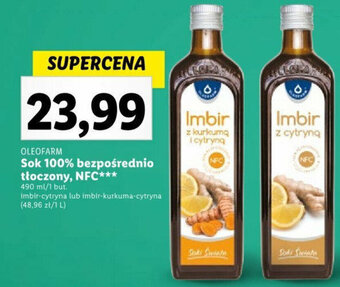 Lidl OLEOFARM Sok 100% bezpośrednio tłoczony, NFC 490ml oferta