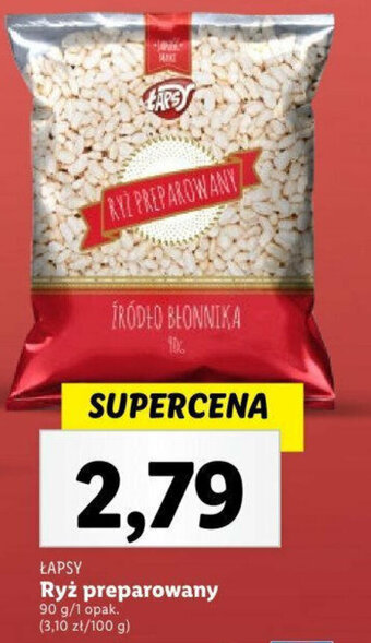 Lidl ŁAPSY Ryż preparowany 90g oferta