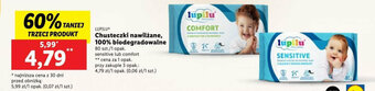 Lidl LUPILU Chusteczki nawilżane, 100% biodegradowalne 80 szt oferta