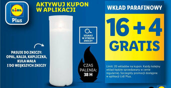 Lidl WKŁAD PARAFINOWY oferta
