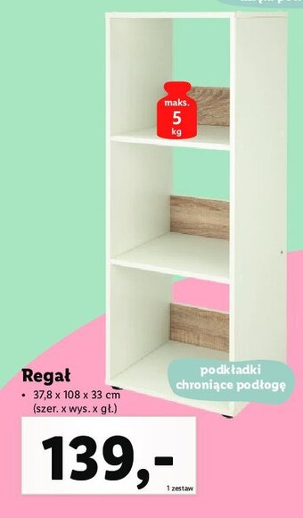 Lidl Regał 37.8 x 108 x 33 cm oferta