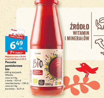 Auchan Passata pomidorowa bio oferta