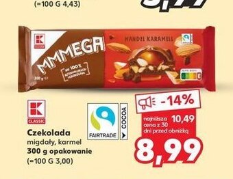 Kaufland Czekolada mleczna z migdałami i karmelem oferta