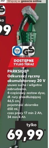 Kaufland Odkurzacz ręczny 20v oferta