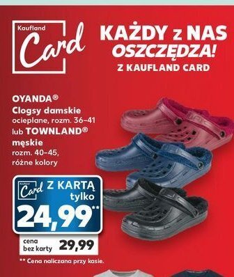 Kaufland Clogsy damskie ocieplane rozm. 36-41 oferta