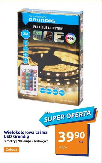 Action Grundig Wielokolorowa taśma LED 3m oferta