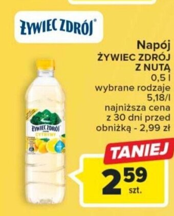 Carrefour Market Napój ŻYWIEC ZDRÓJ Z NUTĄ 0,5l oferta