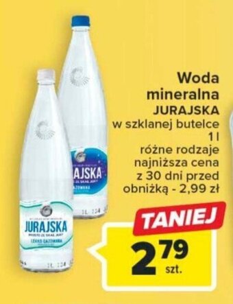 Carrefour Market Woda mineralna JURAJSKA 1l oferta