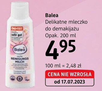 dm drogerie markt Mleczko do demakijażu balea oferta