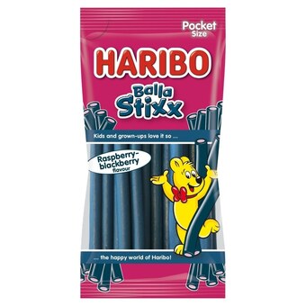 Żabka Haribo balla stixx żelki owocowe o smaku truskawki i jeżyny 80 g oferta