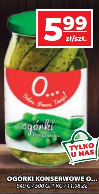 Top Market O... OGÓRKI KONSERWOWE 840 G/500 G oferta