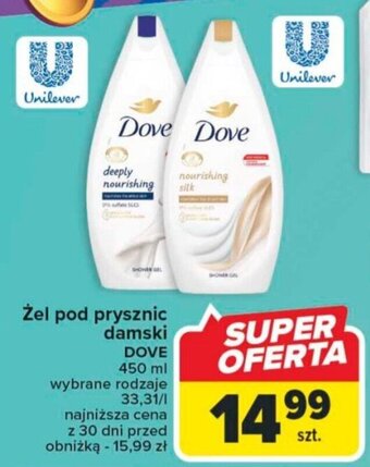 Carrefour Market Żel pod prysznic damski DOVE 450 ml oferta