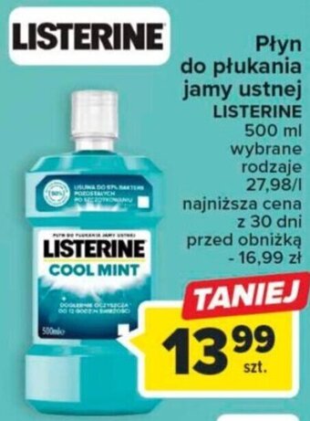 Carrefour Market Płyn do płukania jamy ustnej LISTERINE 500ml oferta