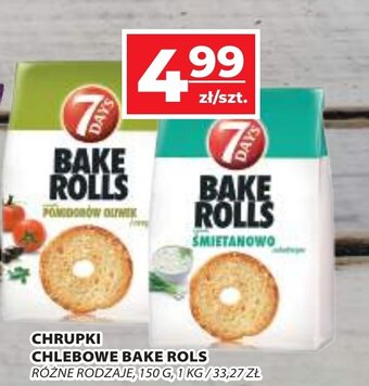 Top Market 7 DAYS CHRUPKI CHLEBOWE BAKE ROLS 150g oferta