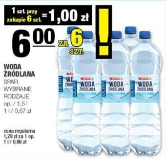 EuroSPAR WODA ŹRÓDLANA 1,5l oferta