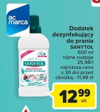 Dodatek dezynfekujący do prania SANYTOL 500 ml