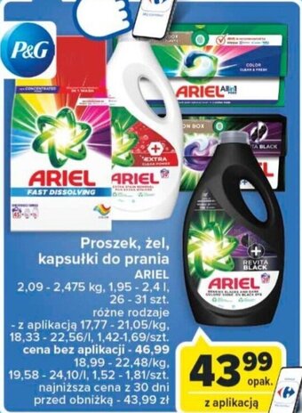 Carrefour Market Proszek, żel, kapsułki do prania ARIEL oferta