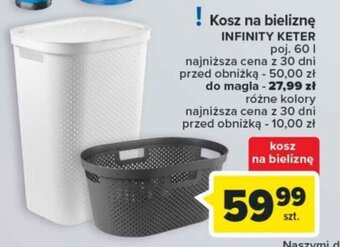 Carrefour Market Kosz na bieliznę INFINITY KETER poj. 60 l oferta