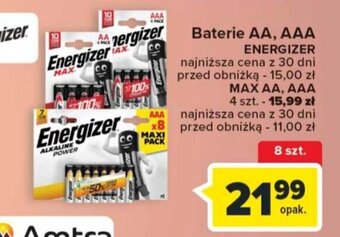 Carrefour Market Baterie AA, AAA ENERGIZER 8 szt. oferta