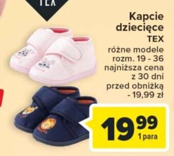 Carrefour Market Kapcie dziecięce TEX oferta