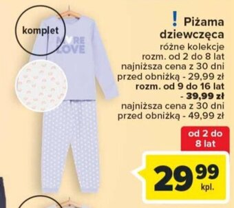 Carrefour Market Piżama dziewczęca oferta