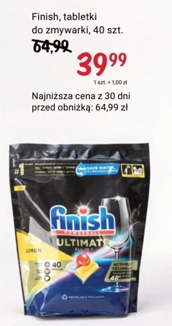 Rossmann Finish, tabletki do zmywarki, 40 szt. oferta
