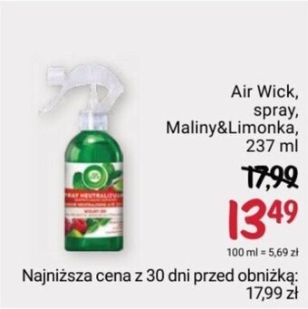 Rossmann Air Wick, spray, Maliny&Limonka, 237 ml oferta