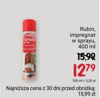 Rossmann Rubin, impregnat w sprayu, 400 ml oferta